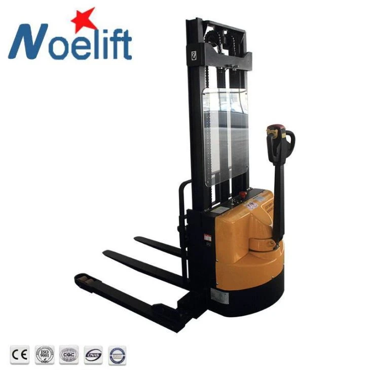 wholesale 3000lbs 3meter Electric Pallet Stacker With Straddle Legs And Adjustable Forks